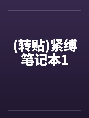 (转贴)紧缚笔记本1by佚名